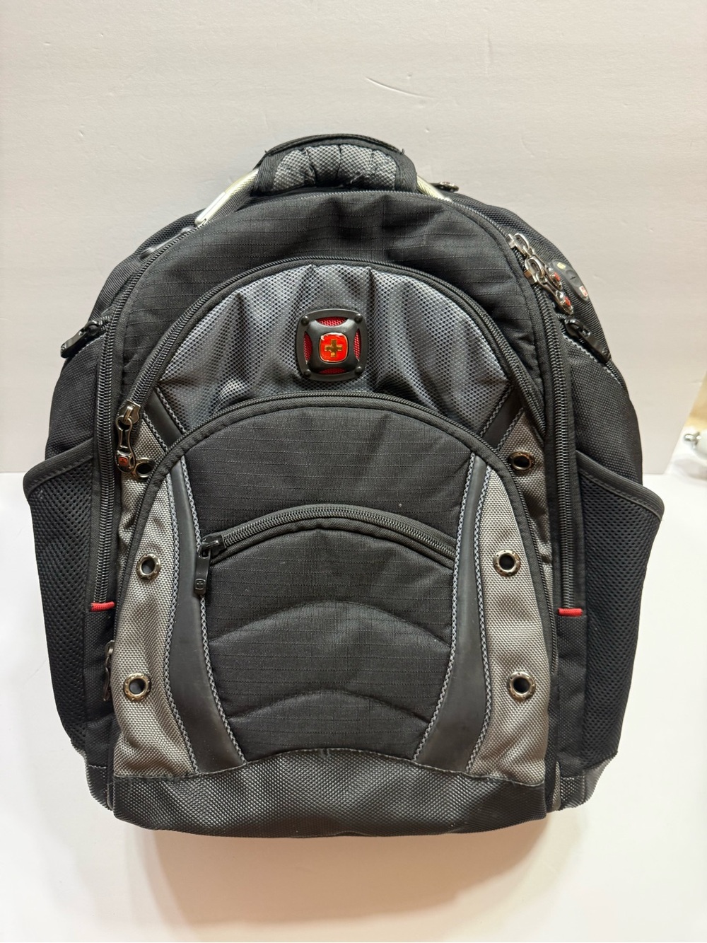 SwissGear by Wenger Padded Polyester Laptop Backpack 16in Black/Gray/Red